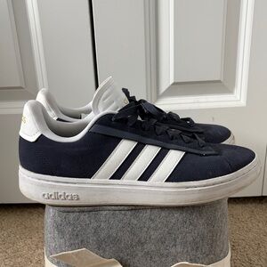 adidas Navy and White Suede Sneakers
